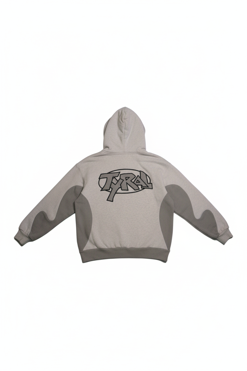 Hoodie Rückansicht mit angepasster Form